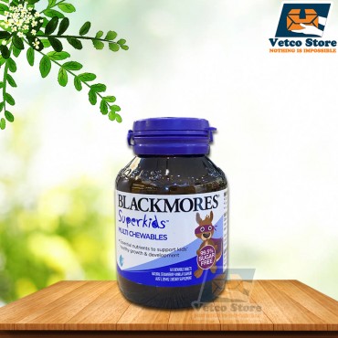 Viên nhai bổ sung nhiều vitamin cho bé Blackmores Superkids Multi Chewable hộp 60 viên vị dâu